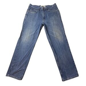 Lee Jeans Mens 36x32 Blue Relaxed Fit Straight Leg Denim 2055589 Cotton